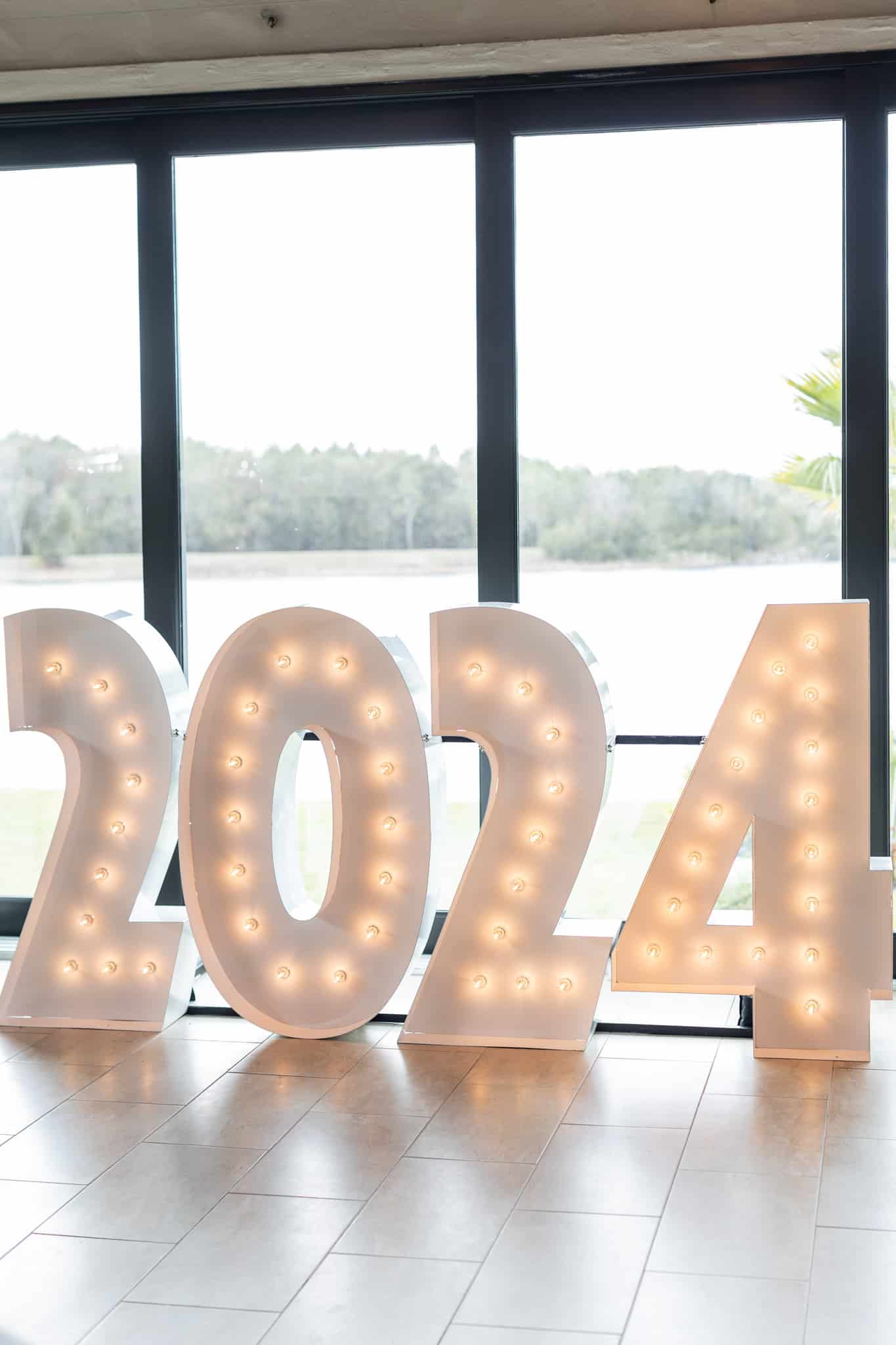 Light Up Numbers that read '2024'