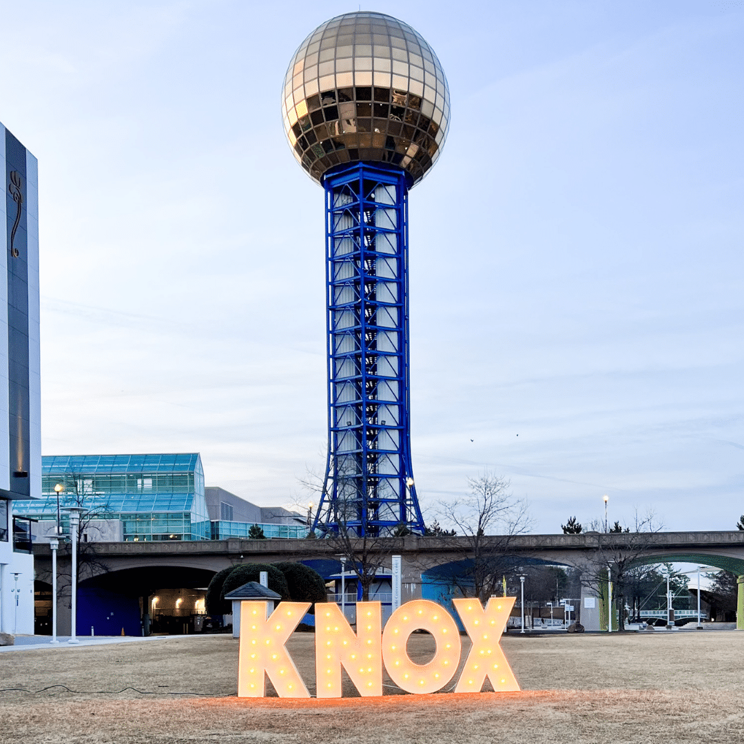 KNOX spelled out in marquee letters